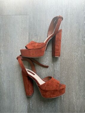 Suede Chunky Heels